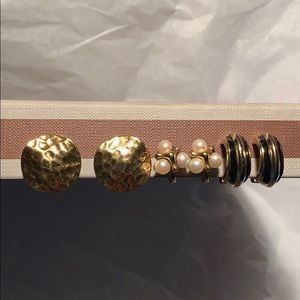 Bundle of 3 clip on earrings classic 2 Monet